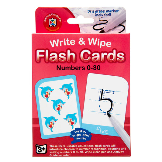 Write And Wipe Flashcards Numbers 030