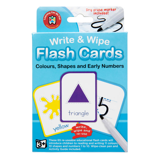 Write And Wipe Flash Cards Colours Shape