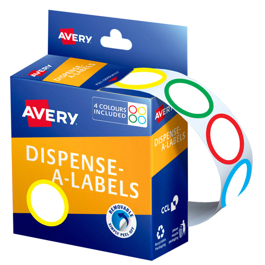 Avery Lable Dispenser Rings Assorted
