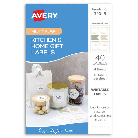 Avery Kitchen Home Gift Labels Neutral