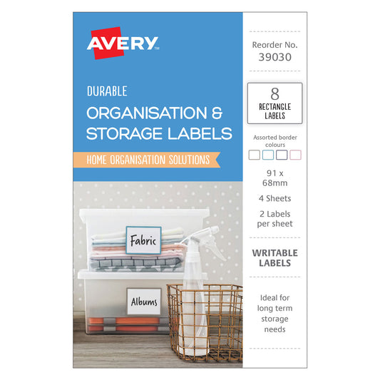 Avery Organisation Storage Labels