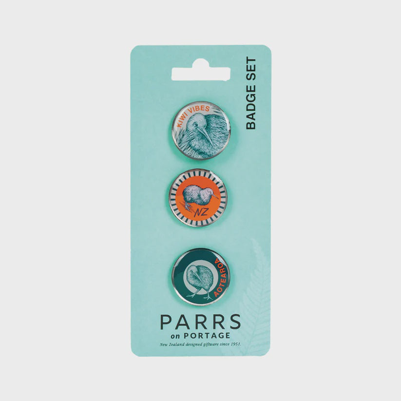Badges Kiwi Stripe Set Of 3