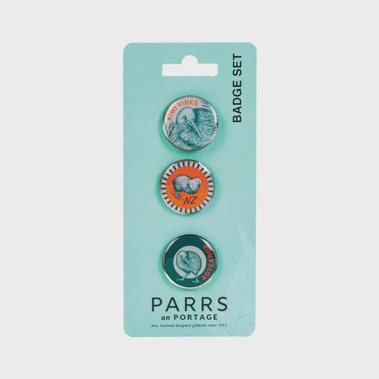Badges Kiwi Stripe Set Of 3