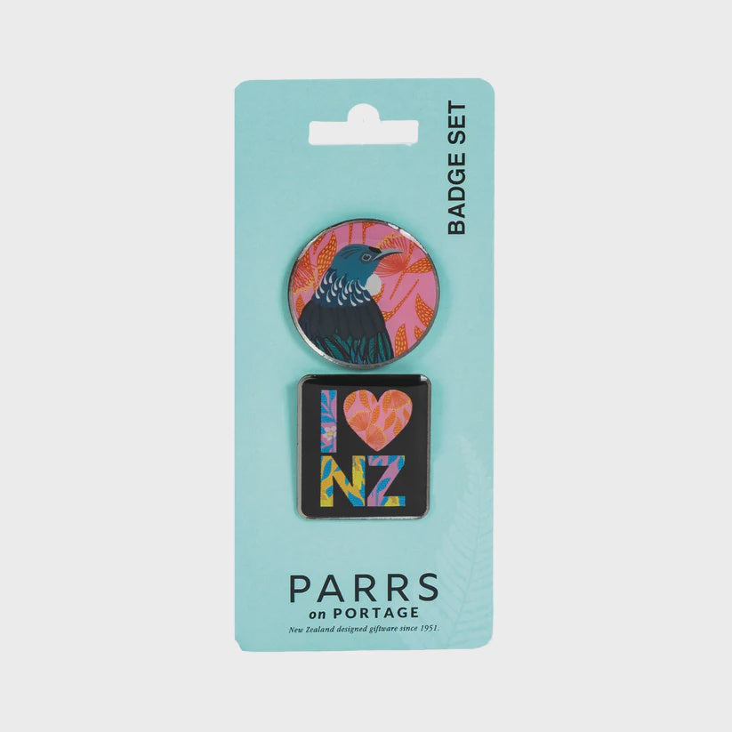 Badges Kia Ora Florals Set of 2