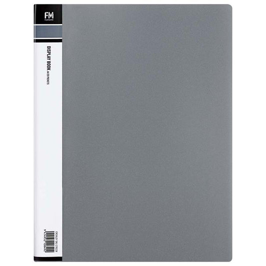 Display Book Fm A4 20 Pckt Grey