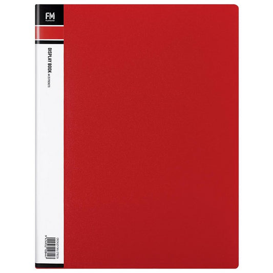 Display Book Fm A4 20 Pckt Red