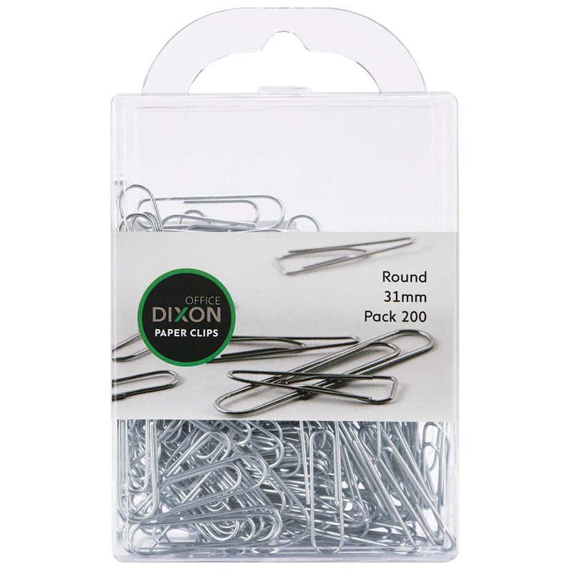 Dixon Paper Clips Round 31Mm Pack 200