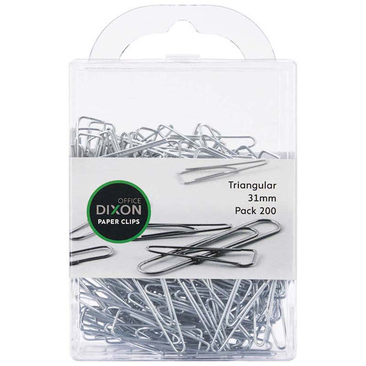 Dixon Paper Clips Triangular Pack 200