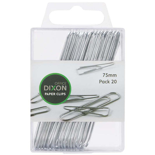 Dixon Paper Clips  Pack 75Mm Pack 20