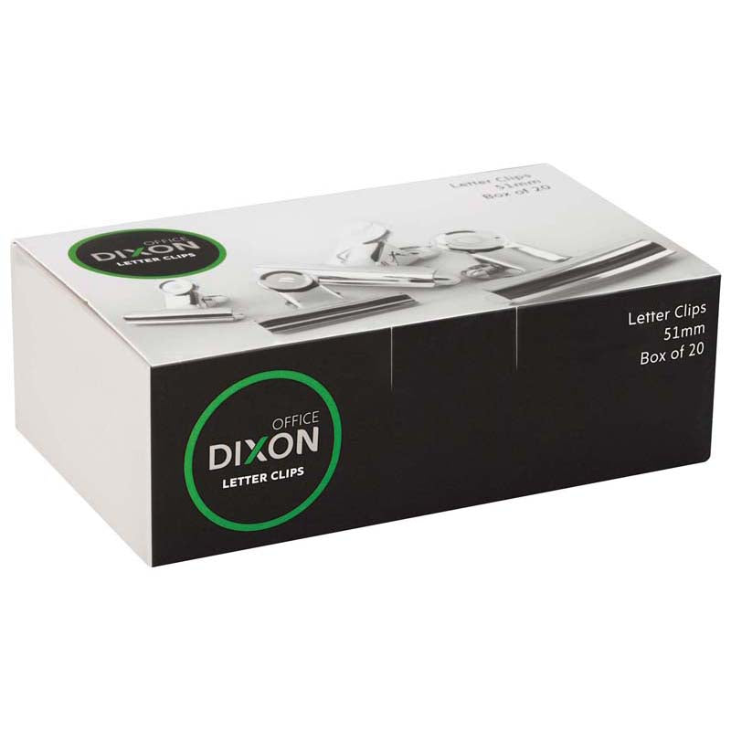 Dixon Letter Clips 51Mm Box Of 20