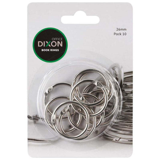 Dixon Book Rings 26Mm 10 Pack