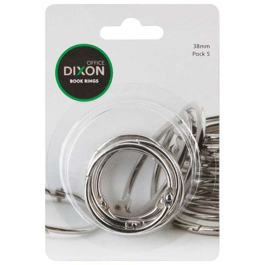 Dixon Book Rings 38Mm Pack 5