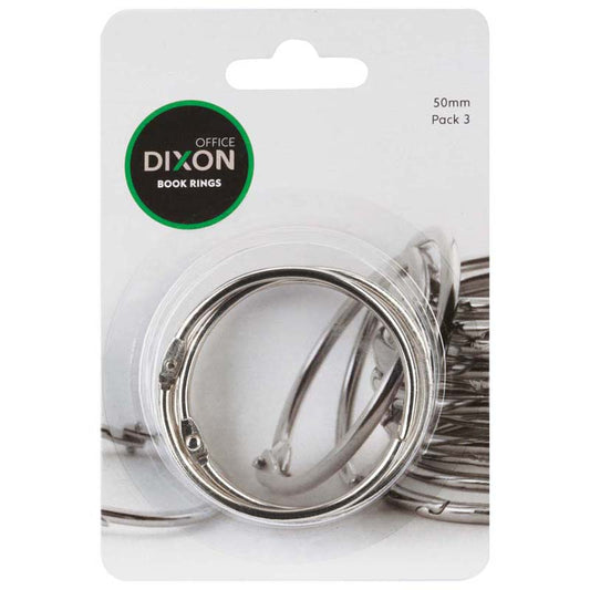 Dixpn Book Rings 50Mm 3 Pack