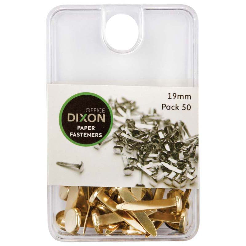 Dixon Paper Fasterners 19Mm Pack 50