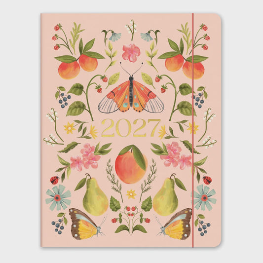 17 Month Just Right Monthly Planner 2027: Fruit & Flora