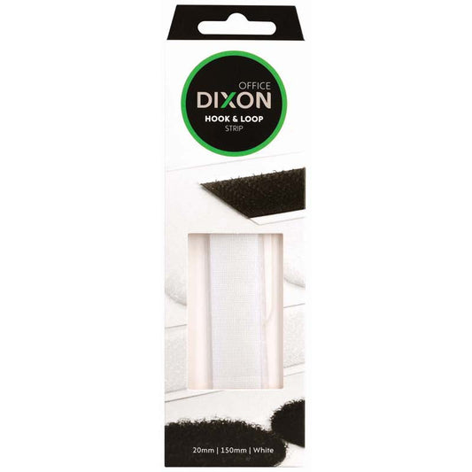 Dixon Hook And Loop Strip White 20Mm 150