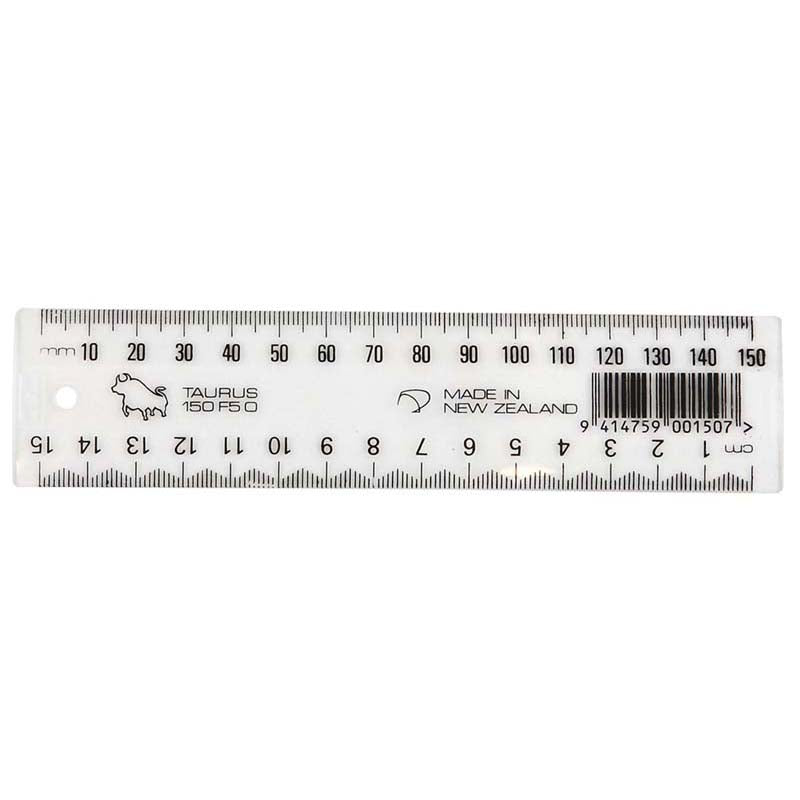 Ruler Taurus Clear 15Cm