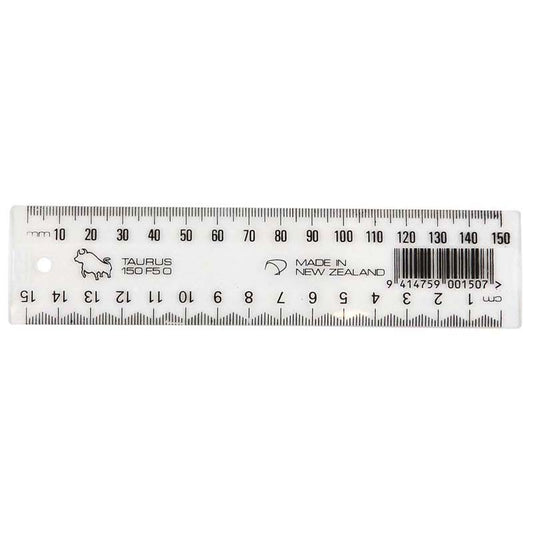 Ruler Taurus Clear 15Cm