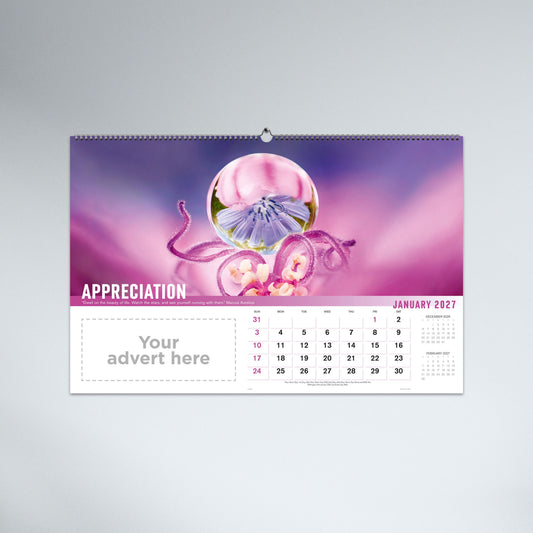 King Size Calendar Calendar size - 500mm X 354mm 2027
