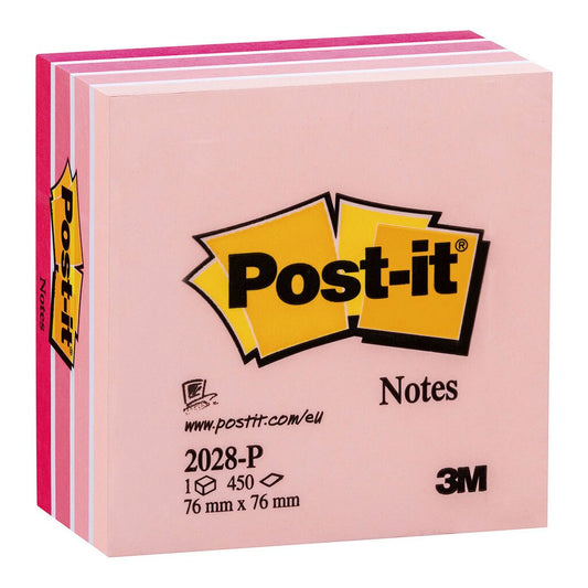 Post It sticky notes Pink 76x76mm