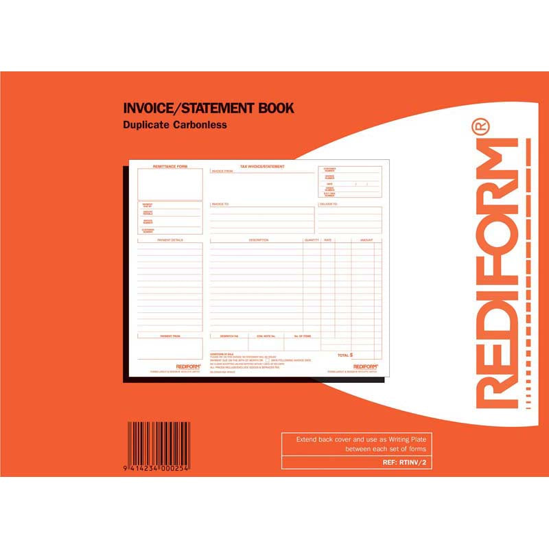 Invoice/Statement Book Rediform Dup 50Lf