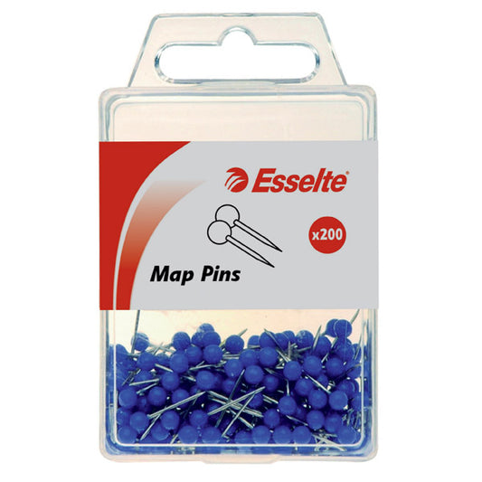 Esselte Map Pins Blue Pk200