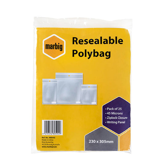 Zip Lock Bag Esse 230X305Mm Clear Pk 25