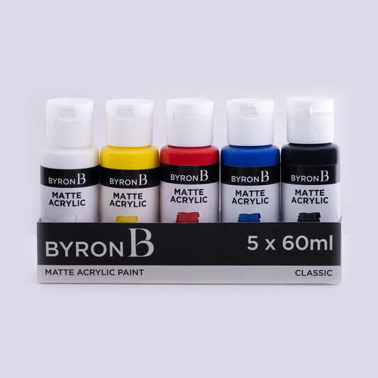 Jasart Byron Acrylic Paint 59ml Primary Col 5 set