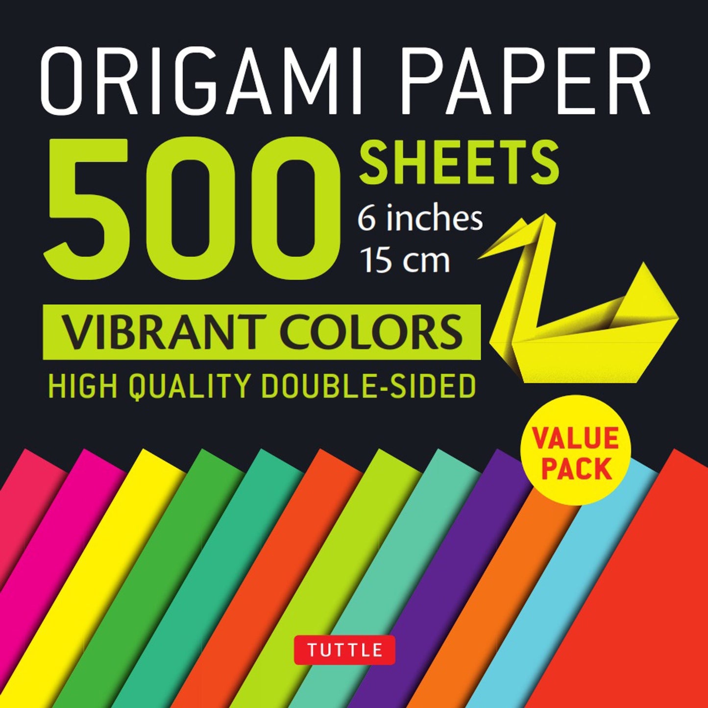 Origami Paper Vibrant 500 sheets 6x6''(15cm)