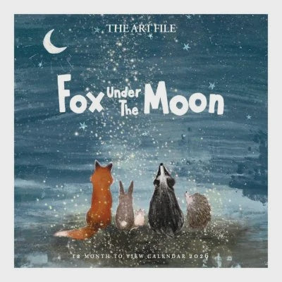 12 Month Calendar 2026 - Fox Under the Moon