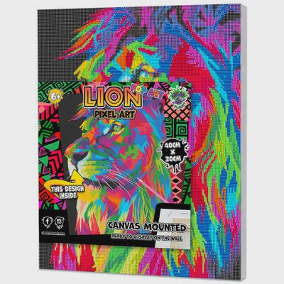 Splat Planet A3 Diamond Painting Kit: Lion
