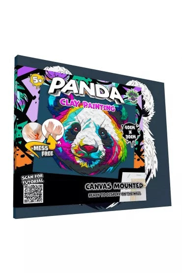 Penguin Clay Painting 40x30cm