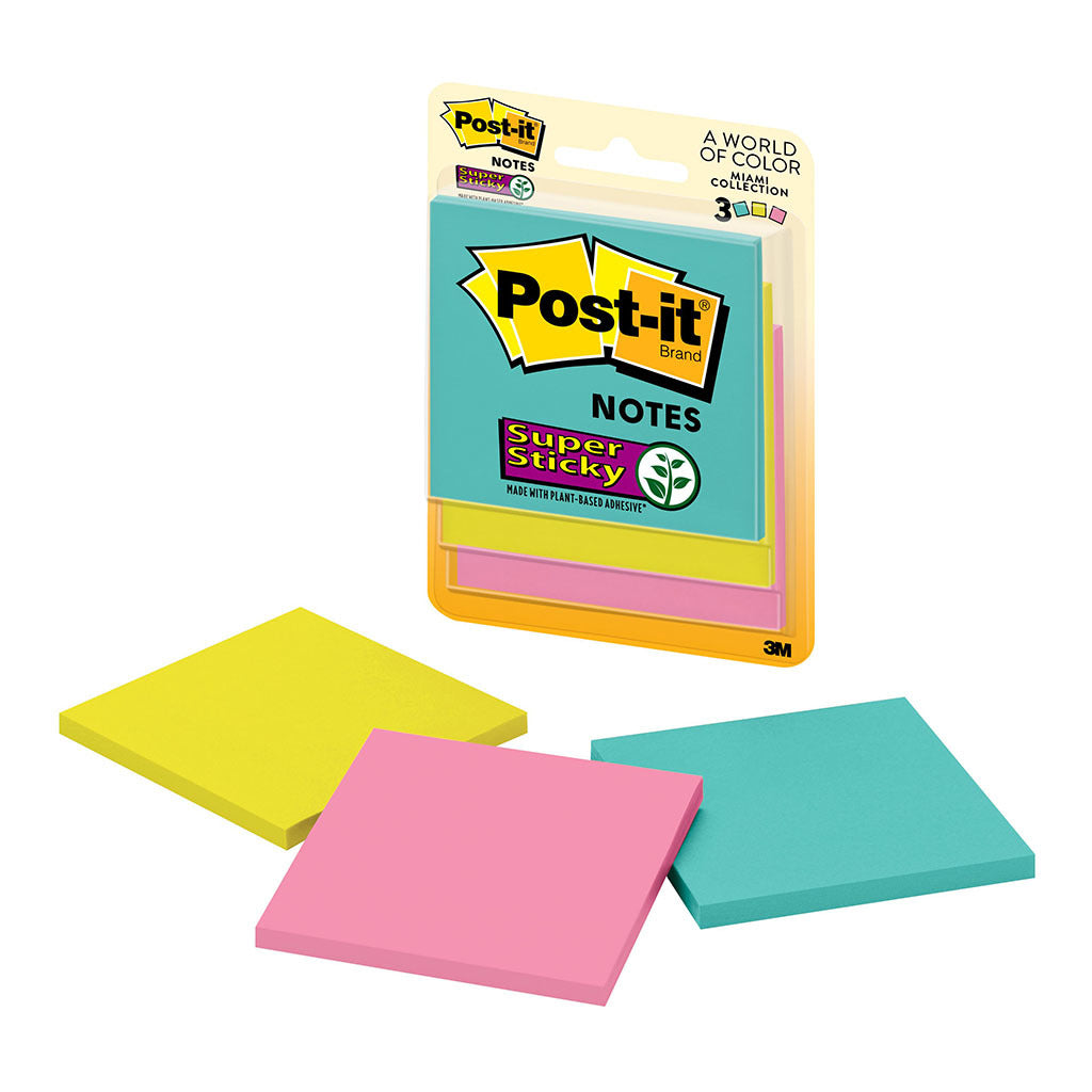 Postit Super Sticky 45 Sheet 3Pk