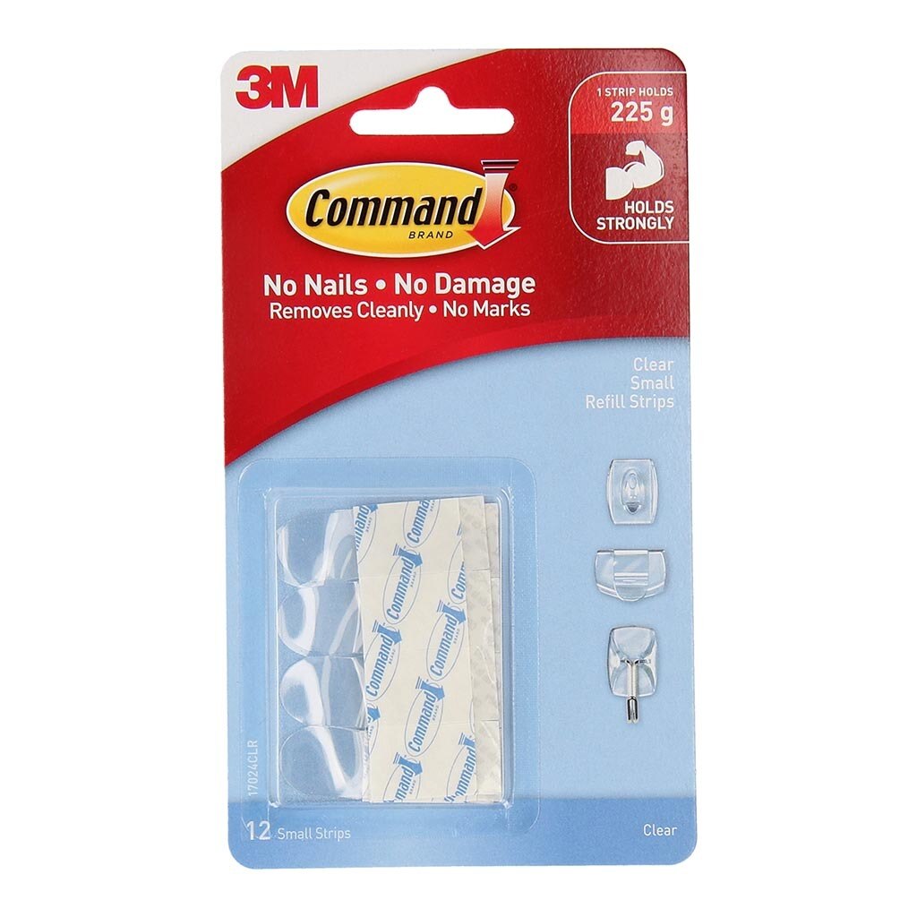 Command Refill Strips 17024Clr Pack 12