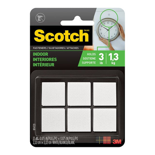 Scotch Fastener Indoor White 22Mmx22Mm