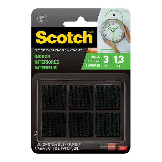 Scotch Fastener Indoor Black 22Mmx22Mm