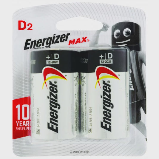 Energizer Max D Batteries 2pk