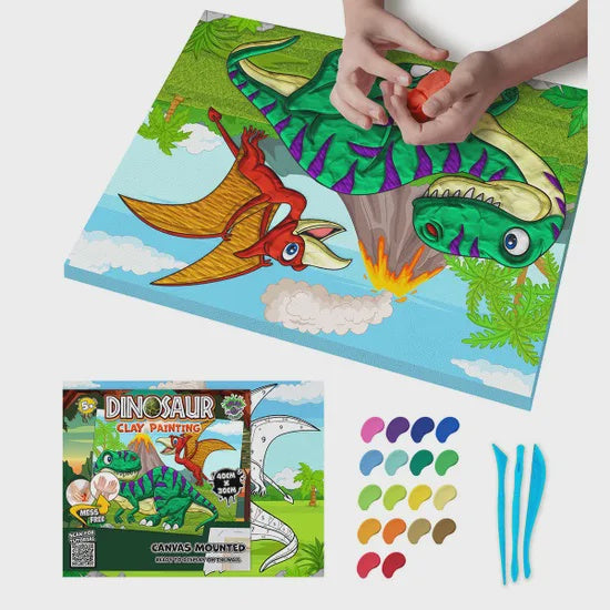 Splat Planet Clay Painting Kit - Dinosaurs 40x30cm
