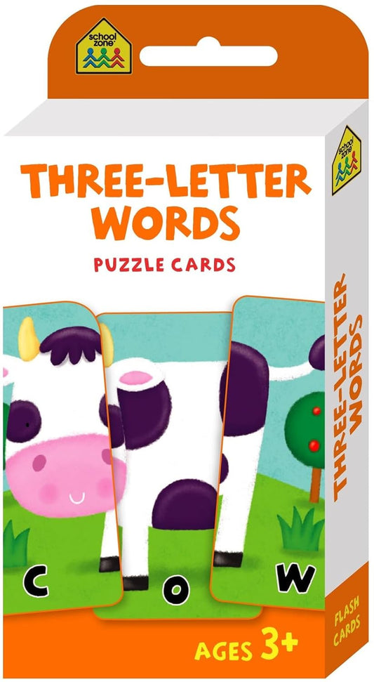 School Zone Flash Cards Three Letter Words