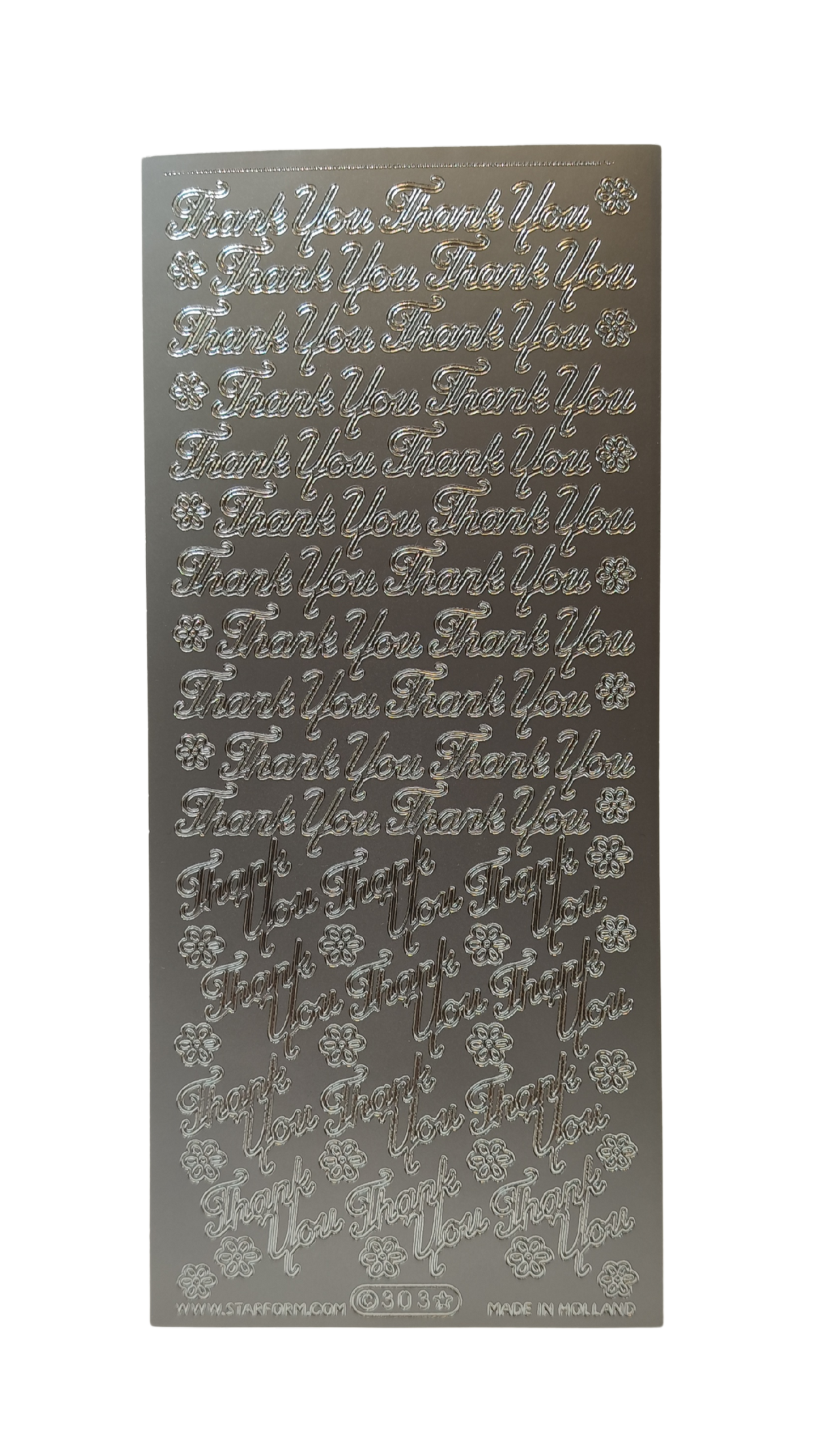 #PC303S -Thank You Text -Silver
