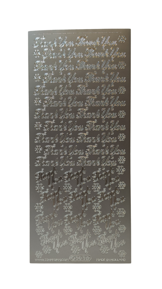 #PC303S -Thank You Text -Silver