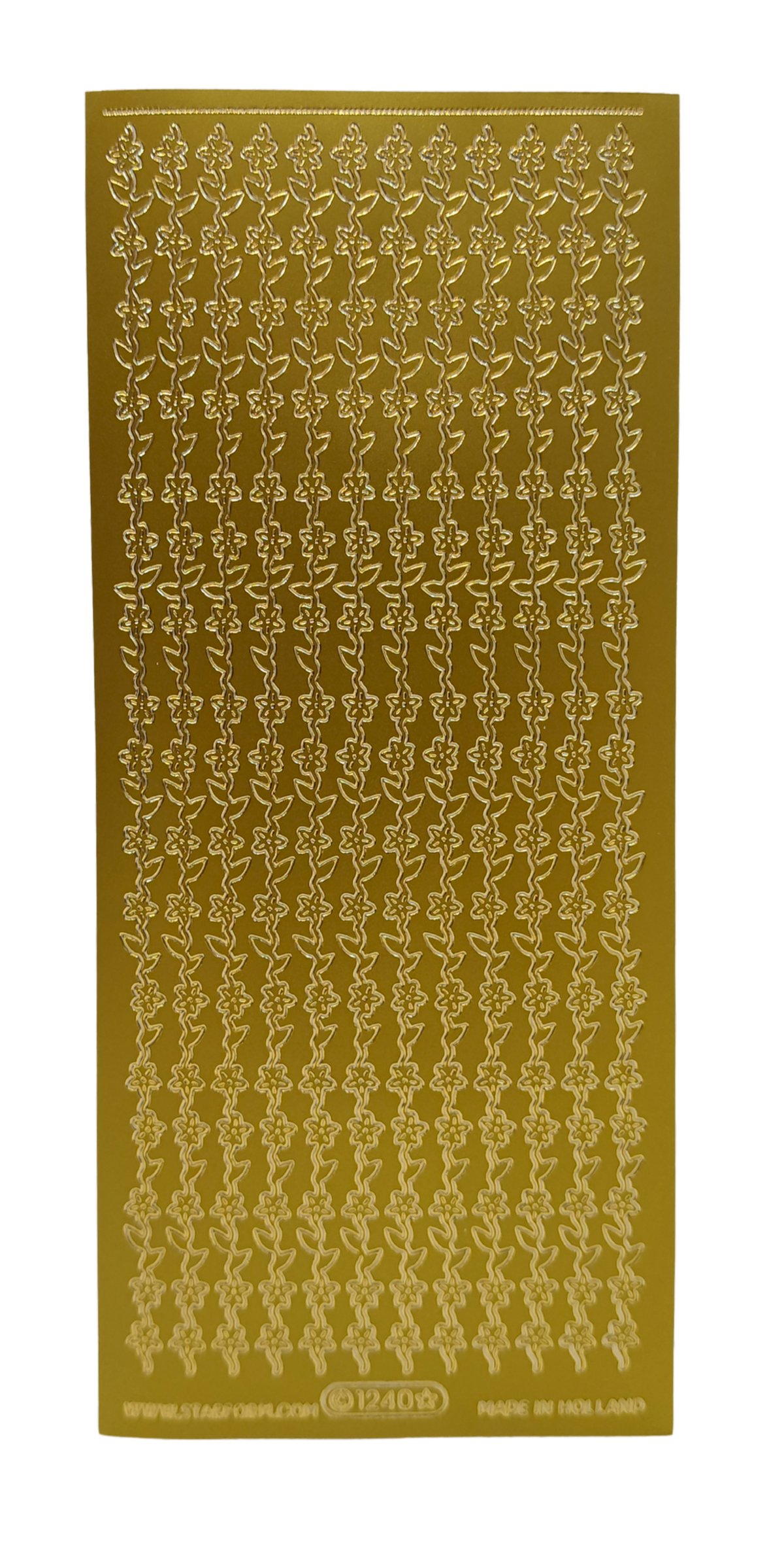 #PC1240G Leaf & Flower Borders - Gold