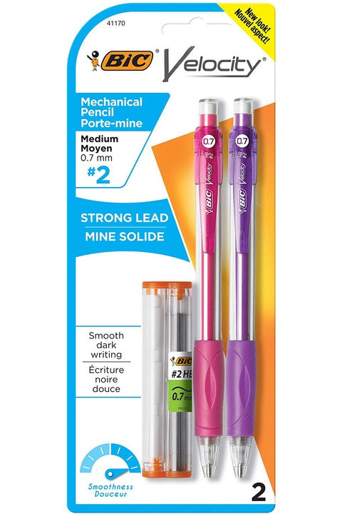 Bic Vlocity Pencil 0.7 Pack of 2 Assorted