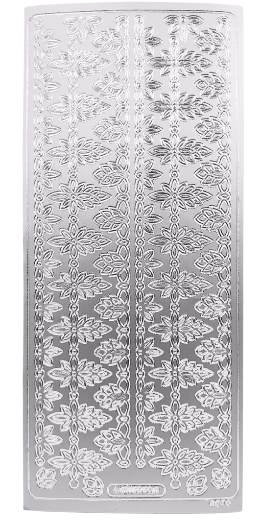 #PC2676S Flower Border -Silver