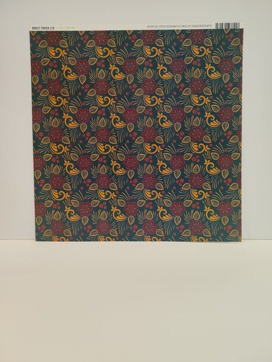 Scrapbook Cardstock -Florals #1