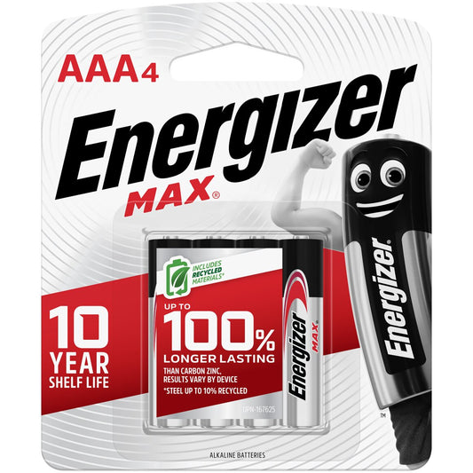 Energizer Max AAA Batteries 4pk