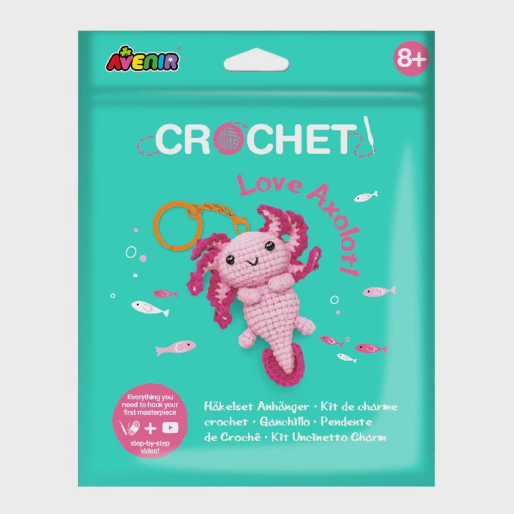 Avenir Crochet Keychain - Love Axolotl