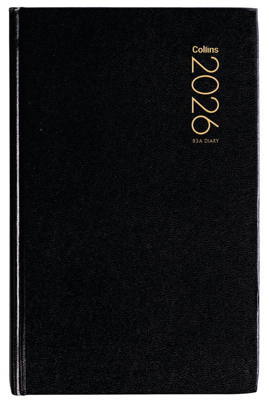 2026 Collins Diary 83A Week-to-View Black