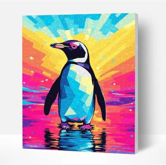 Splat Planet Penguin Diamond Painting Kit 40cm x 30cm