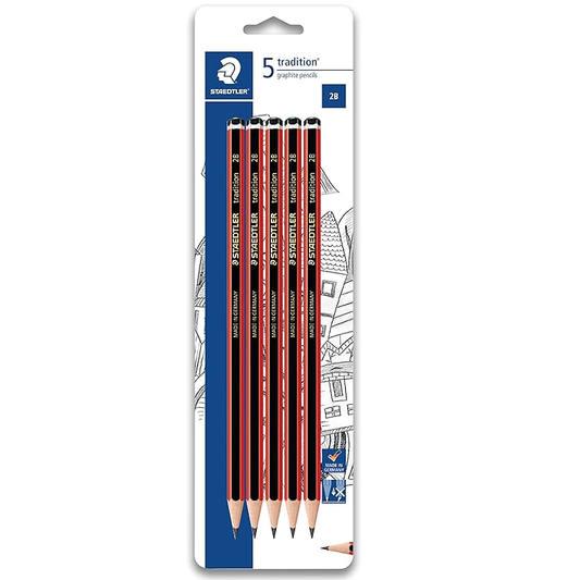 Staedtler Natural Graphite  Pencil 2B 5 Pce